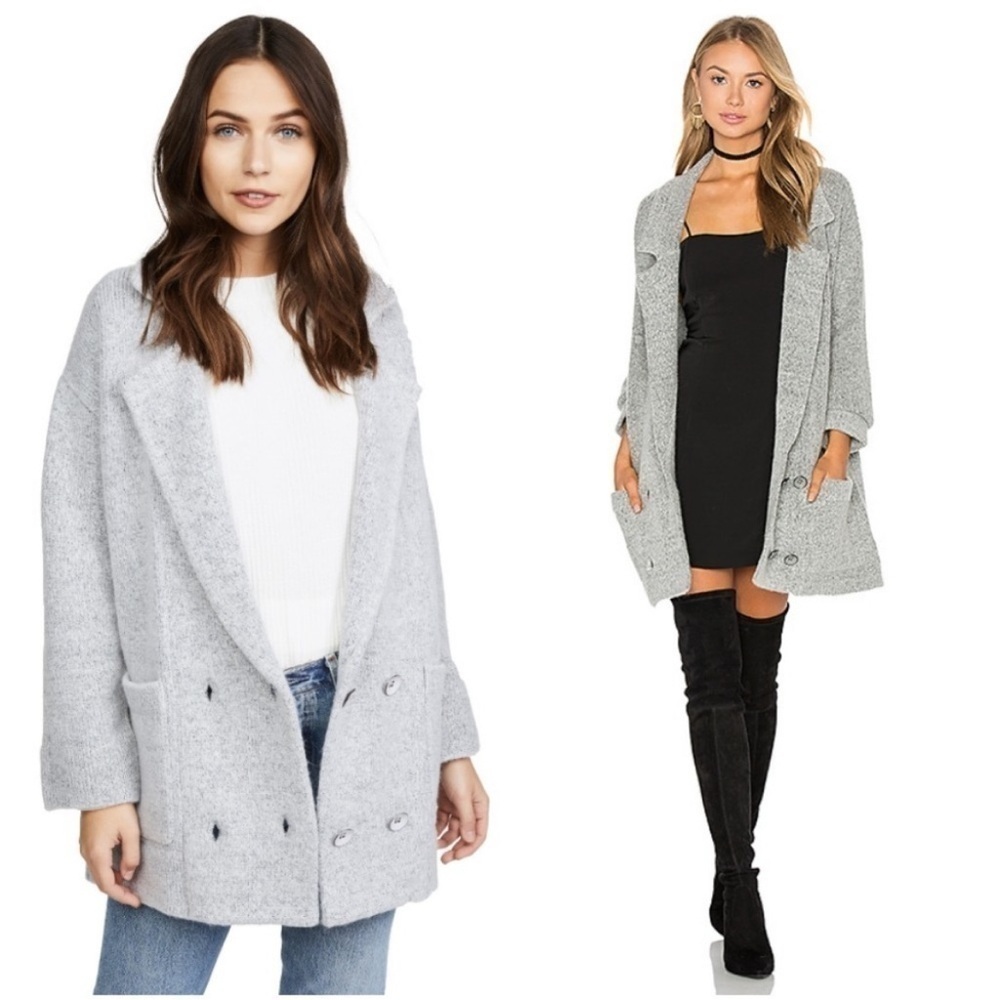Knot Sisters El Capitan Grey Wool Blend Cardigan Sz S